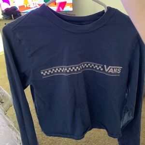 vans blue long sleeve shirt